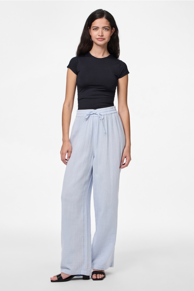 PCSASTINA HW WIDE PANTS WVN BC 17156473 CASHMERE BLUE